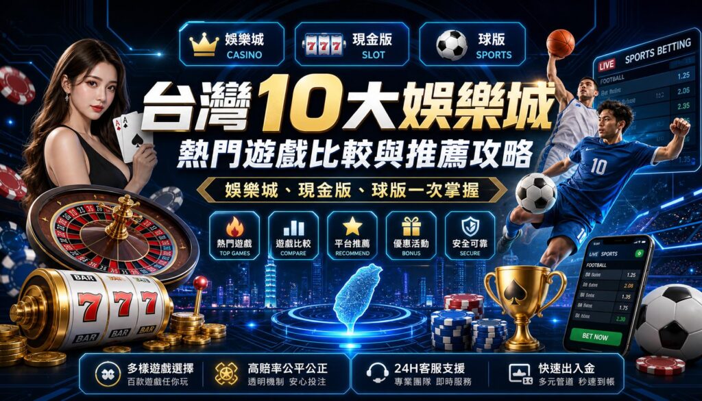 台灣10大娛樂城熱門遊戲比較與推薦攻略