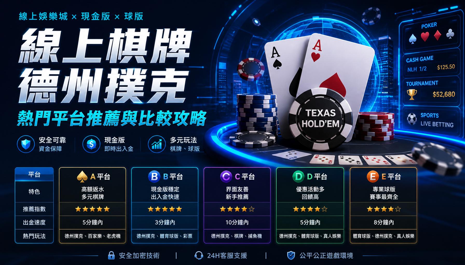 線上棋牌德州撲克熱門平台推薦與比較攻略