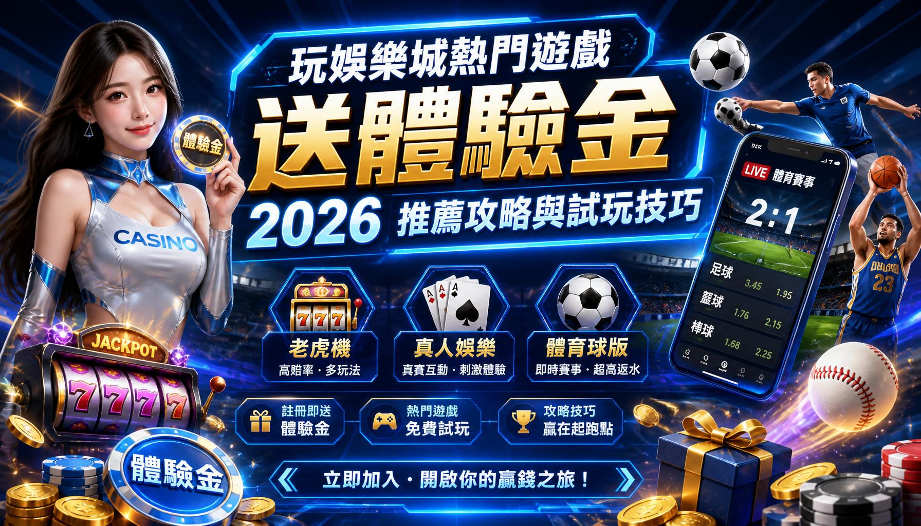 玩娛樂城熱門遊戲送體驗金 2026 推薦攻略與試玩技巧