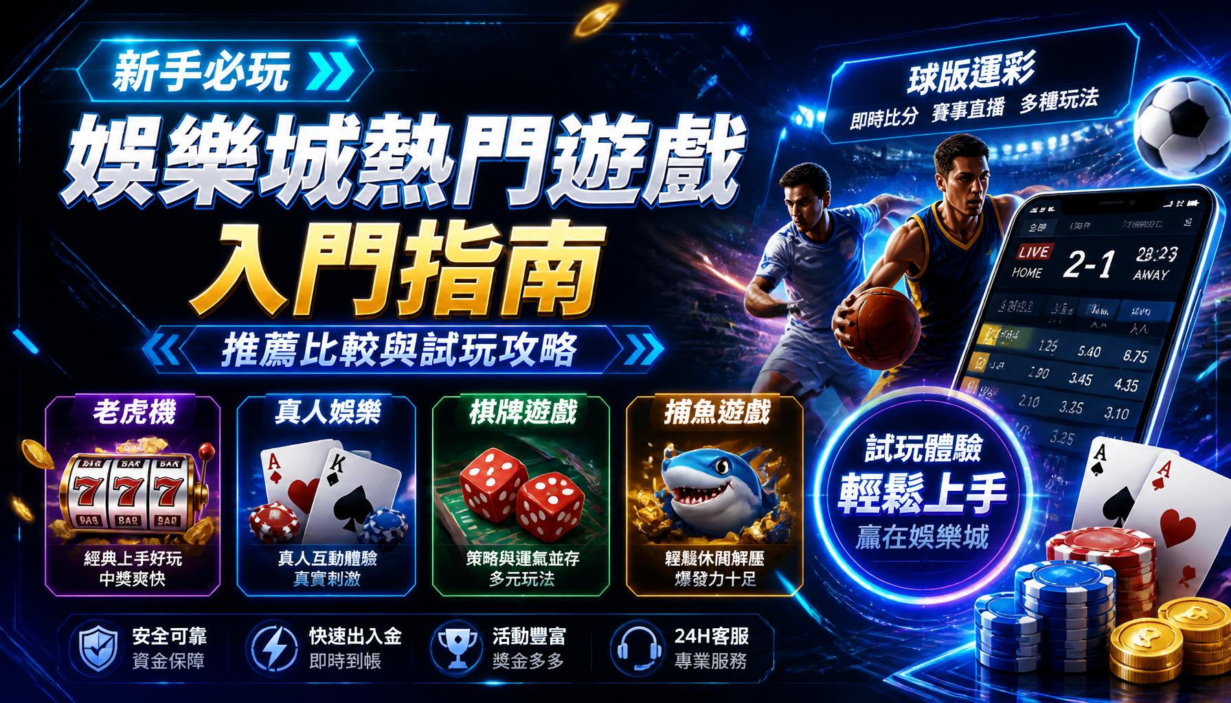 新手必玩的娛樂城熱門遊戲入門指南：推薦比較與試玩攻略