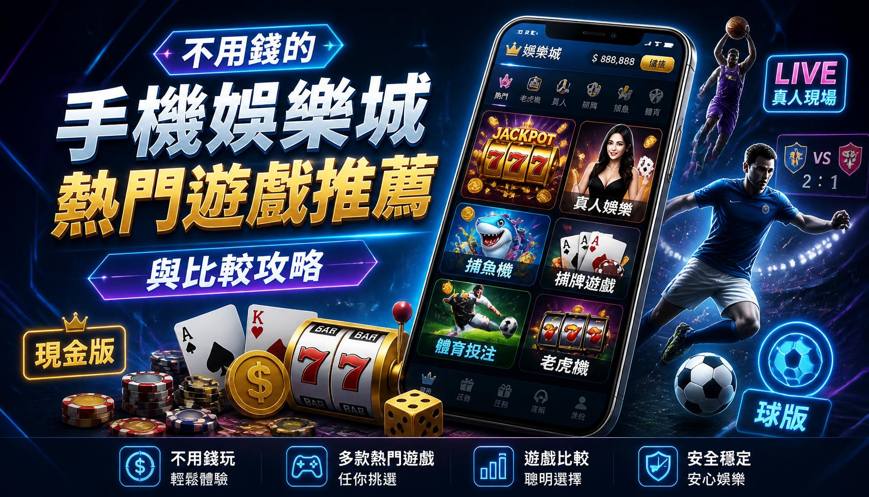 不用錢的手機娛樂城熱門遊戲推薦與比較攻略
